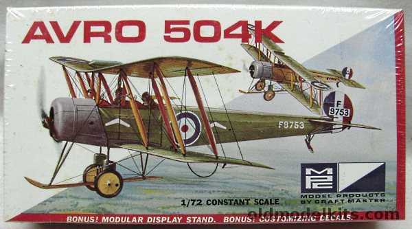 MPC 1/72 Avro 504K  (Airfix Molds), 5005-50 plastic model kit